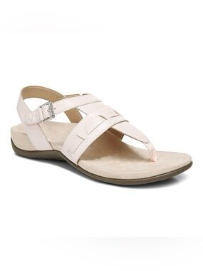 Vionic Lupe Sandals Women's 7.5 M Pale Blush Slingback T-Strap Orthotic Comfort